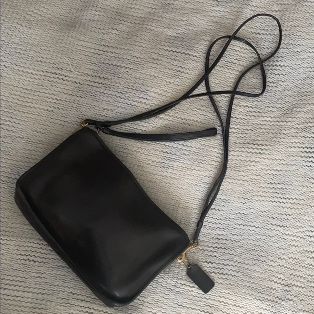 Original Coach Black Leather Bag